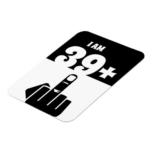 40歳おもしろいの誕生日プレゼント39プラス1市松模様に マグネット (左側)