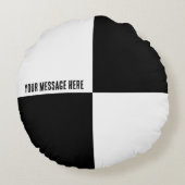 40歳おもしろいの誕生日プレゼント39プラス1市松模様に ラウンドクッション (裏面)