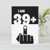 40歳おもしろいの誕生日プレゼント39プラス1市松模様に 招待状 (スタンド正面)