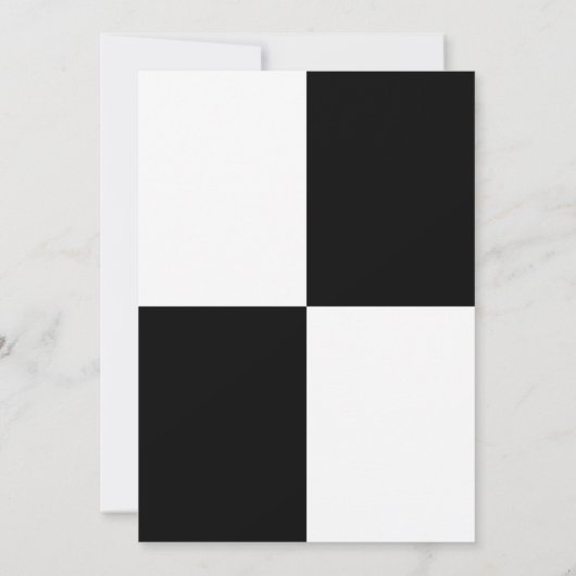 40歳おもしろいの誕生日プレゼント39プラス1市松模様に 招待状 (裏面)