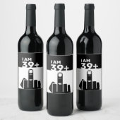 40歳おもしろいの誕生日プレゼント39プラス1 ワインラベル (ボトル)