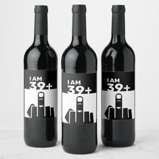 40歳おもしろいの誕生日プレゼント39プラス1 ワインラベル (ボトル)