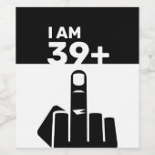 40歳おもしろいの誕生日プレゼント39プラス1 ワインラベル (シングルラベル)