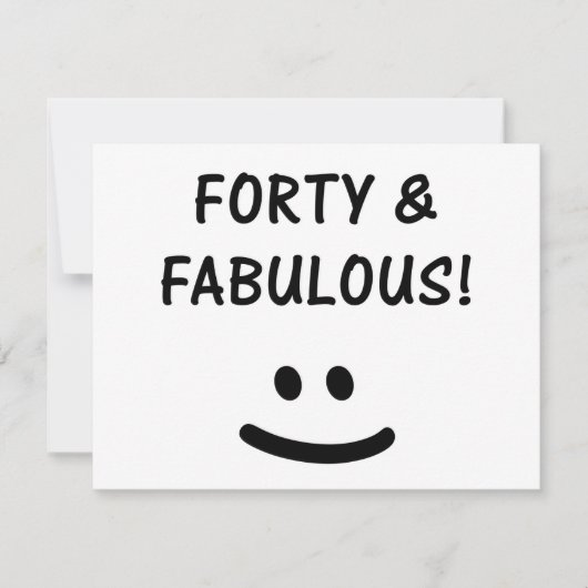 40歳おもしろいの誕生日プレゼント カード (正面)