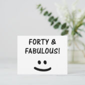 40歳おもしろいの誕生日プレゼント カード (スタンド正面)
