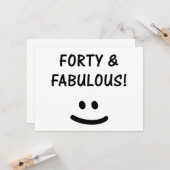40歳おもしろいの誕生日プレゼント カード (正面/裏面インサイチュ)