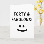 40歳おもしろいの誕生日プレゼント カード (黄色い花)