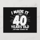 40歳おもしろいの誕生日引用文皮肉40歳 ポストカード (正面)
