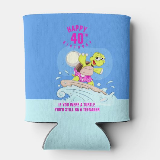 40歳おもしろいの誕生日引用文 缶クーラー (裏面)