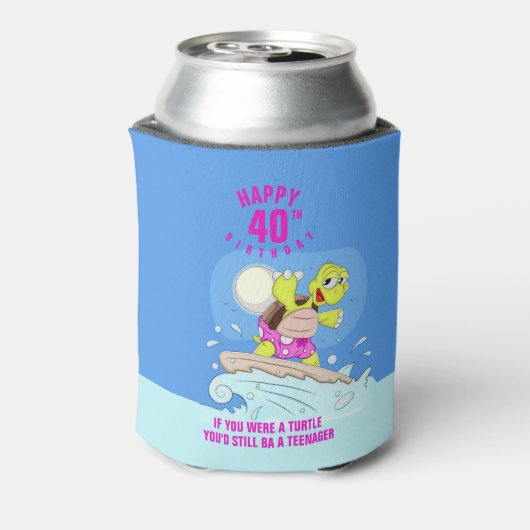 40歳おもしろいの誕生日引用文 缶クーラー (缶裏面)