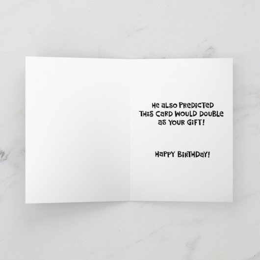 40歳おもしろいの誕生日 カード (内部)