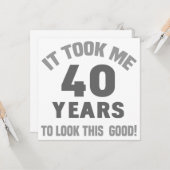 40歳おもしろいの誕生日 カード (正面/裏面インサイチュ)