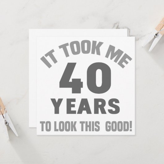 40歳おもしろいの誕生日 カード (正面/裏面インサイチュ)