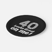 40歳おもしろいの誕生日 ペーパープレート (アングル)