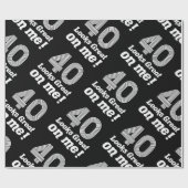 40歳おもしろいの誕生日 ラッピングペーパー (フラット)