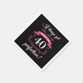 40歳おもしろいの誕生日「完璧」 スタンダードカクテルナプキン (角)