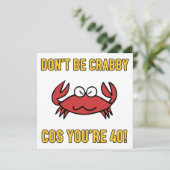 40歳おもしろいの誕生日(Crabby) カード (スタンド正面)