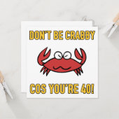 40歳おもしろいの誕生日(Crabby) カード (正面/裏面インサイチュ)