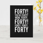 40歳おもしろい前の誕生日 カード (黄色い花)