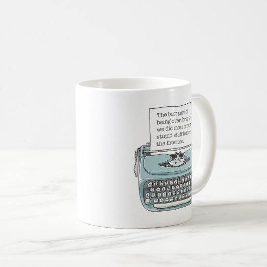 40歳おもしろい誕生日ギフトコーヒーマグ コーヒーマグカップ (正面右)