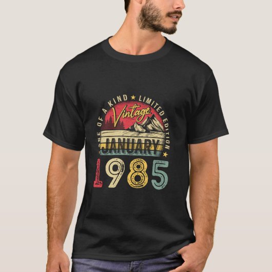40歳おもしろい誕生日ギフトヴィンテージ1985年1月メンズ Tシャツ (正面)