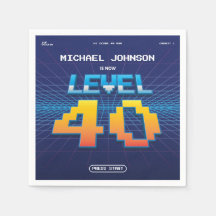 40歳おもしろい誕生日レトロ80sゲーム画面カスタム