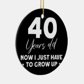 40歳おもしろい誕生日衣装誕生日40歳 セラミックオーナメント (右)