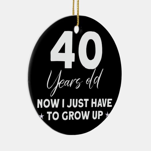 40歳おもしろい誕生日衣装誕生日40歳 セラミックオーナメント (右)