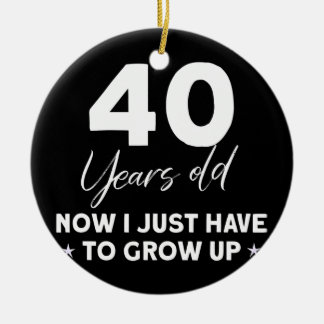 40歳おもしろい誕生日衣装誕生日40歳 セラミックオーナメント