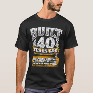 40歳おもしろい誕生日B日ギフトことわざ年齢40歳 Tシャツ