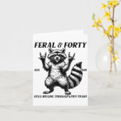 40歳おもしろい誕生日Est 1985ファラル& Forty Rac カード (黄色い花)