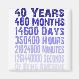 40歳から素晴らし40歳の誕生日 マグネット