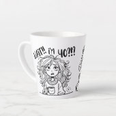 40歳か？私って誰？手離れのマグ カフェラテマグ (左アングル)