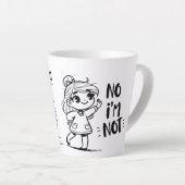 40歳か？私って誰？手離れのマグ カフェラテマグ (右アングル)