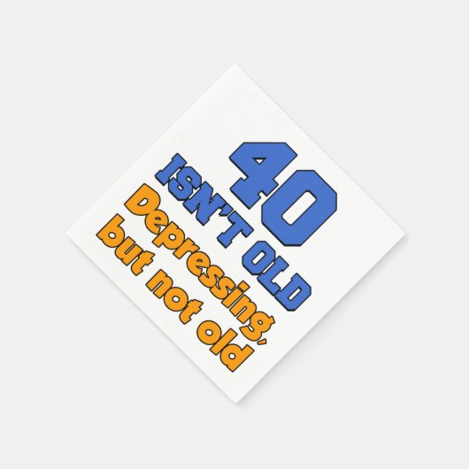 40歳ではない40歳のパーティーナプキン スタンダードカクテルナプキン (角)