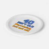 40歳ではなく40歳のパーティープレート ペーパープレート (アングル)