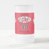 40歳で完全熟成 | 40th誕生日 フロストグラスビールジョッキ (中央)