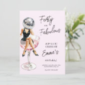 40歳で素敵なディスコバースデーカスタム招待状 招待状 (スタンド正面)