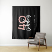 40歳で素敵なピンクとミントの女の子の誕生日 タペストリー (インサイチュ)