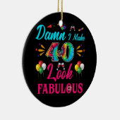 40歳で素敵な40歳の誕生日を迎える セラミックオーナメント (右)