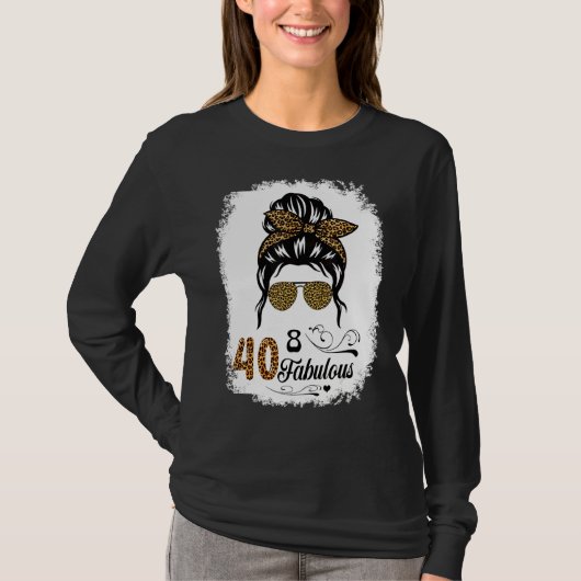 40歳とっても素敵な乱雑バンヒョウ40誕生 Tシャツ (正面)