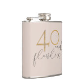 40歳と完璧なピンクと金ゴールド40歳の誕生日 フラスク (右)