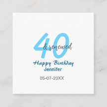 40歳と新たな誕生日 名前 日付 青 大きい数字
