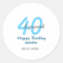 40歳と新たな誕生日 名前 日付 青 大きい数字