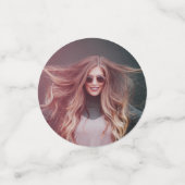 40歳と素敵なピンクの写真40歳の誕生日 コンフェッティ (スモール正面)