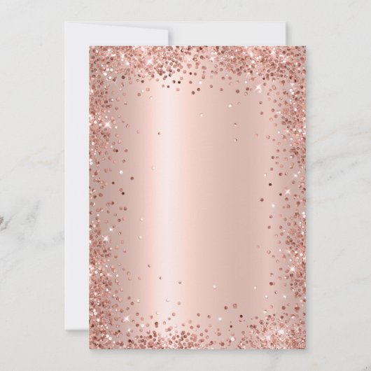 40歳と素晴らしいグラムバラ金ゴールド40歳の誕生日 招待状 (裏面)