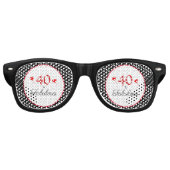 40歳と素晴らしいハート40歳の誕生日フォトブラック レトロサングラス (正面)
