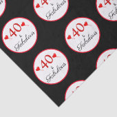 40歳と素晴らしいハート40歳の誕生日ブラック 薄葉紙 (詳細)