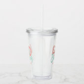 40歳と素晴らしいピンクとミントのガーリー誕生日 アクリルタンブラー (右)