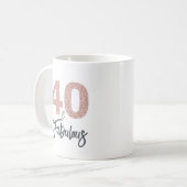 40歳と素晴らしいピンクグリッター40歳の誕生日 コーヒーマグカップ (正面左)